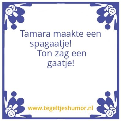 Tegeltje: Ton & Tamara