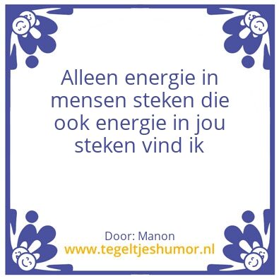 Tegeltje: Energie