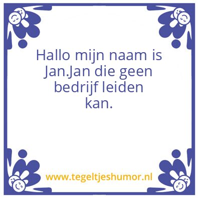 Tegeltje: Jan 5