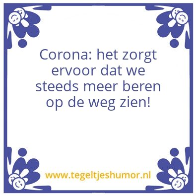 Tegeltje: Corona
