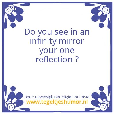 Tegeltje: infinity mirror