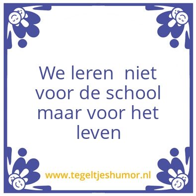 Tegeltje: Onderwijs