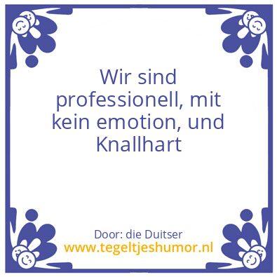 Tegeltje: die Duitser