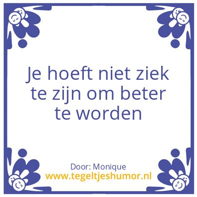 Tegeltje: Vitaliteit