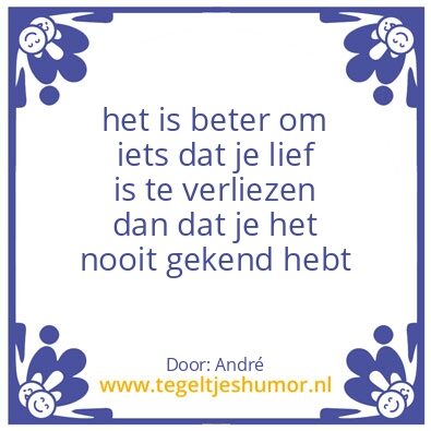Tegeltje: verwerking