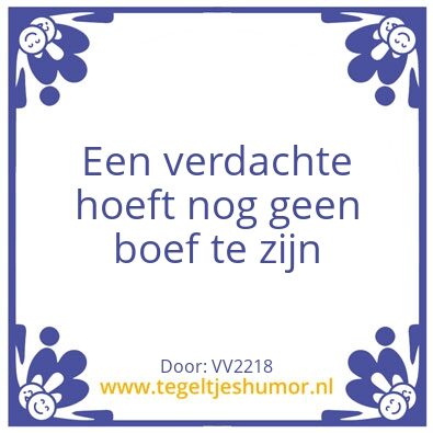 Tegeltje: Verdachte geen boef