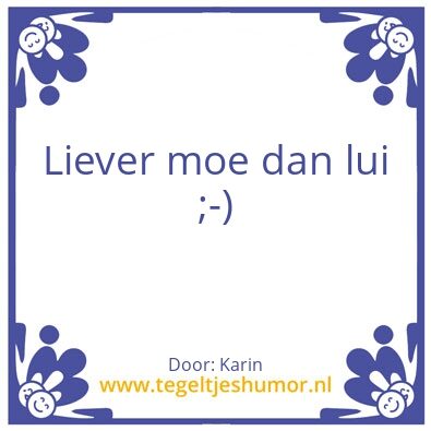 Tegeltje: Glimlach
