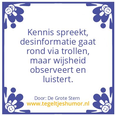 Tegeltje: Wijsheid
