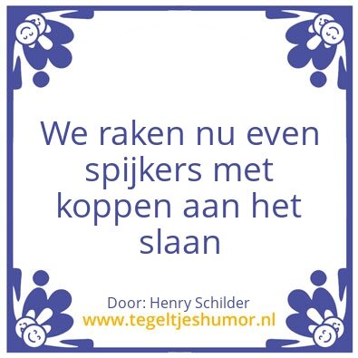 Tegeltje: Tegel
