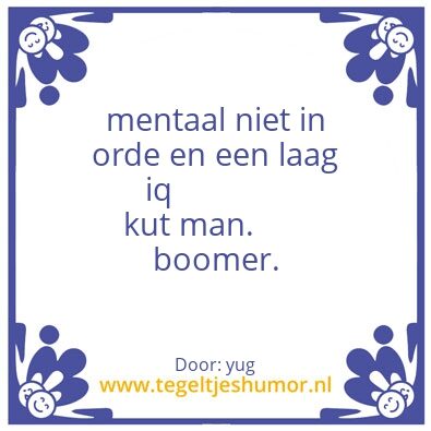 Tegeltje: u