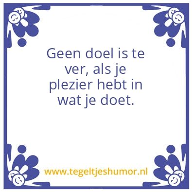 Tegeltje: Doel