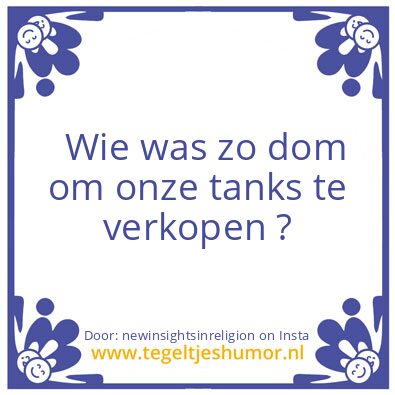 Tegeltje: Wie ?