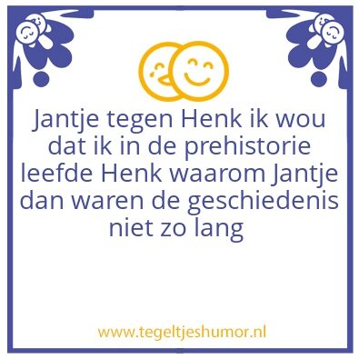 Tegeltje: geschidenisles