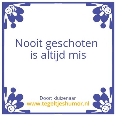 Tegeltje: schieten