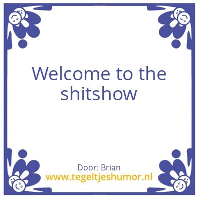 Tegeltje: Welkom