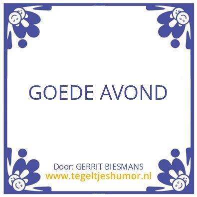 Tegeltje: GERRIT BIESMANS