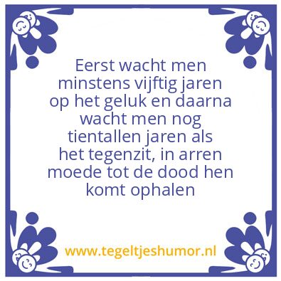 Tegeltje: Alweer jarig
