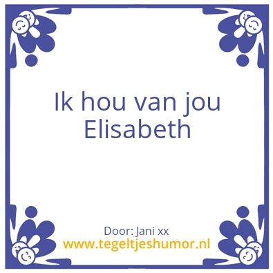 Tegeltje: Love you