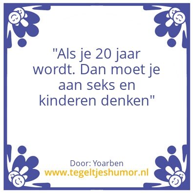 Tegeltje: YOARBEN