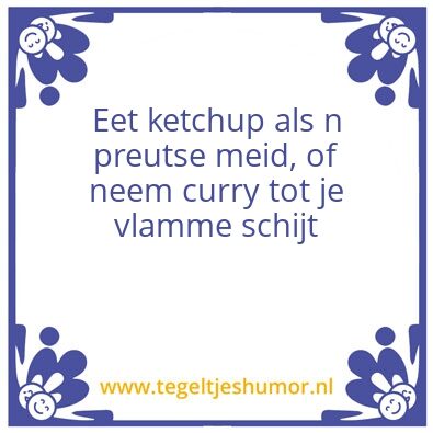 Tegeltje: Curry waarheden