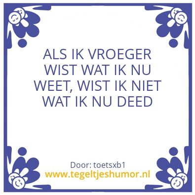 Tegeltje: Kennis