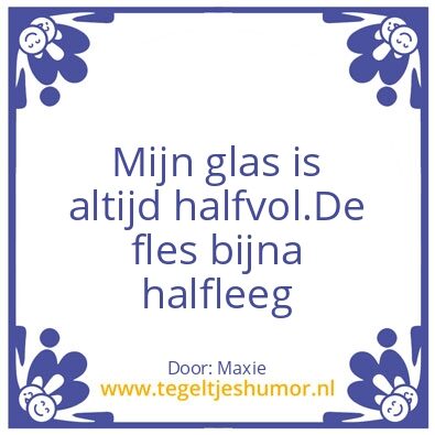 Tegeltje: Lege fles
