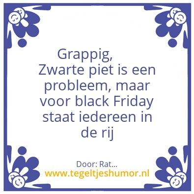 Tegeltje: Zwarte piet