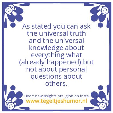 Tegeltje: You can ask