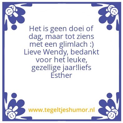 Tegeltje: Wendy