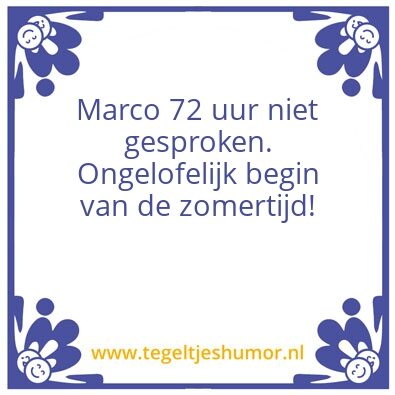 Tegeltje: Marco