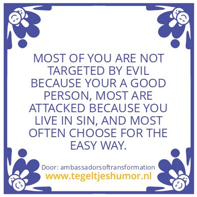 Tegeltje: Spiritual Warfare
