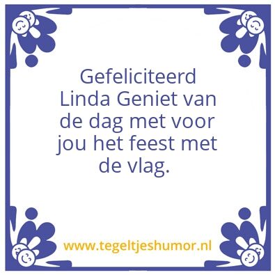 Tegeltje: Linda