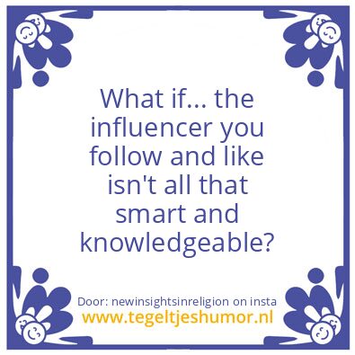 Tegeltje: Influencer  ..