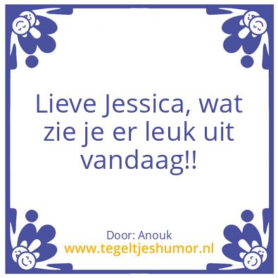 Tegeltje: Jessica