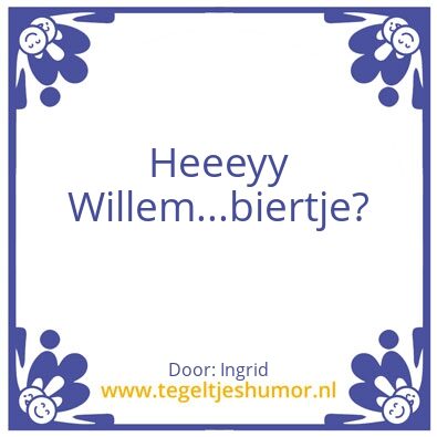 Tegeltje: Willem