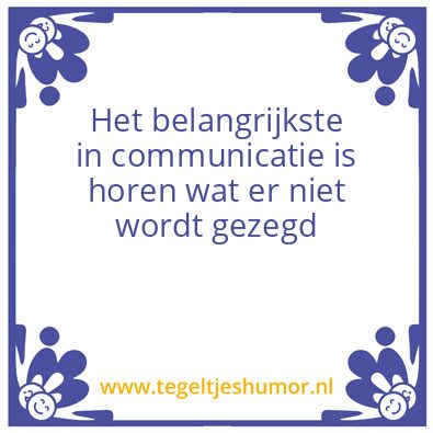 Tegeltje: communiceren