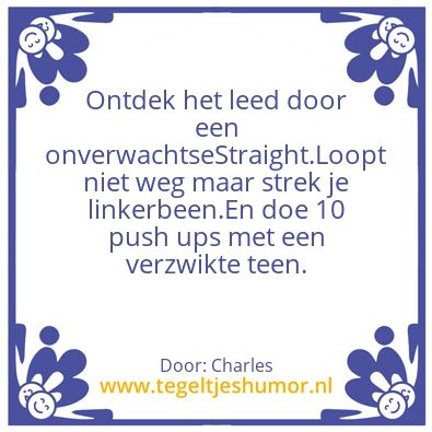 Tegeltje: BOKSEN IS LEUK.