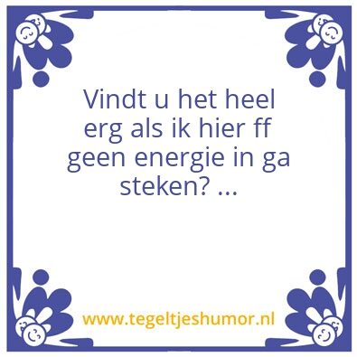 Tegeltje: Energie