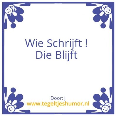 Tegeltje: inschrijven