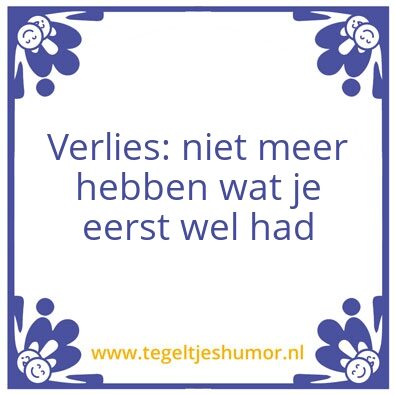 Tegeltje: Verlies