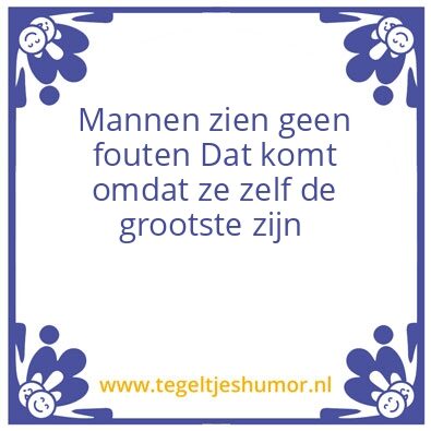 Tegeltje: Mannenfouten