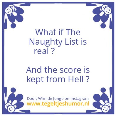 Tegeltje: The Naughty List