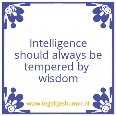 Tegeltje: Wisdom