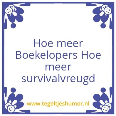 Tegeltje: Survivalvreugd