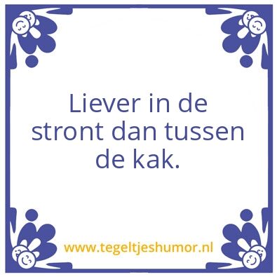 Tegeltje: Stront