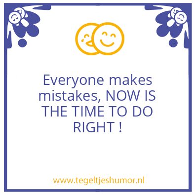 Tegeltje: Gone is the devil !