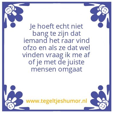 Tegeltje: Statement