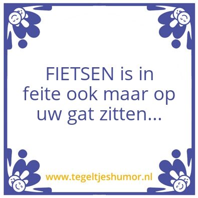 Tegeltje: Fietsen