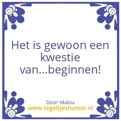 Tegeltje: Levenswijsheid