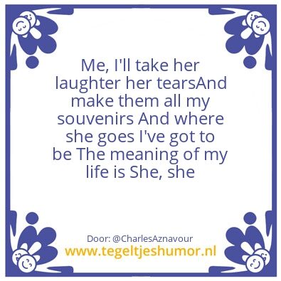 Tegeltje: SHE